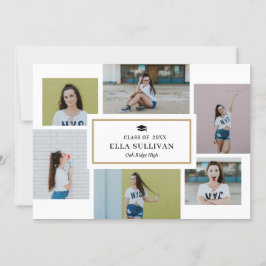 Trendy Gallery Editable Color Foto Abschluss Einladung