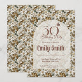 Trendy Gardenias Inspired Beach Party Einladung (Vorne/Hinten)