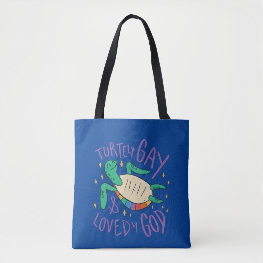 Trendy Gay Pride Turtley Gay Love by God Tasche (Vorderseite)