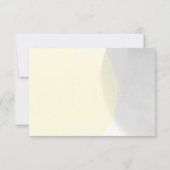 Trendy gelb graue Aquarellfarben Hochzeit rsvp Ant (Rückseite)