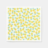 Trendy gelb-grünes Ananas-Muster Serviette (Vorderseite)