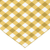 Trendy gelbes und weißes Gingham-Karo-Muster Kurzer Tischläufer (Ecke)