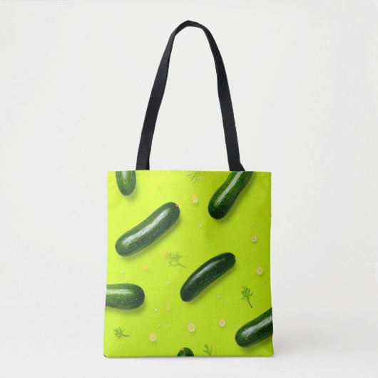 Trendy Gemüse Veggies Cucumber Illustration Tasche (Vorderseite)