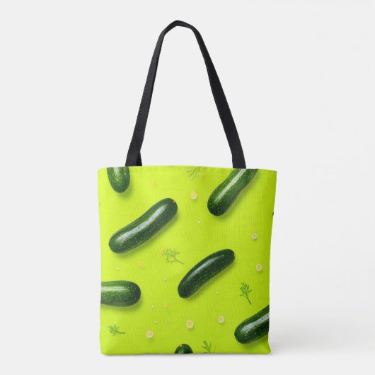 Trendy Gemüse Veggies Cucumber Illustration Tasche (Rückseite)