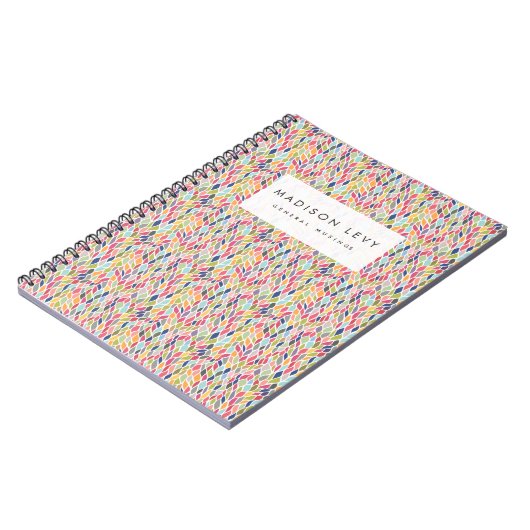 Trendy Gemustert Personalisiert Journal Notebook Notizblock (Linke Seite)