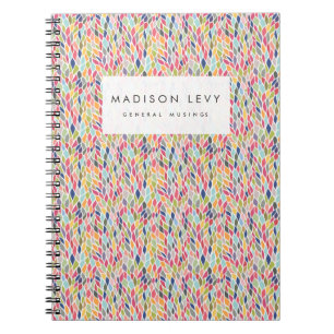 Trendy Gemustert Personalisiert Journal Notebook Notizblock
