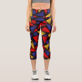 Trendy Geo Triangle Capri Leggings (Vorderseite)