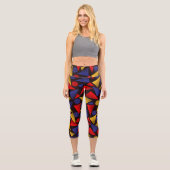 Trendy Geo Triangle Capri Leggings (Vorderseite)