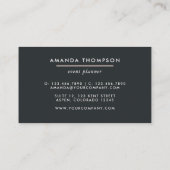 Trendy Geometric Brush Strokes Business Card Visitenkarte (Rückseite)