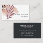 Trendy Geometric Brush Strokes Business Card Visitenkarte (Vorne/Hinten)