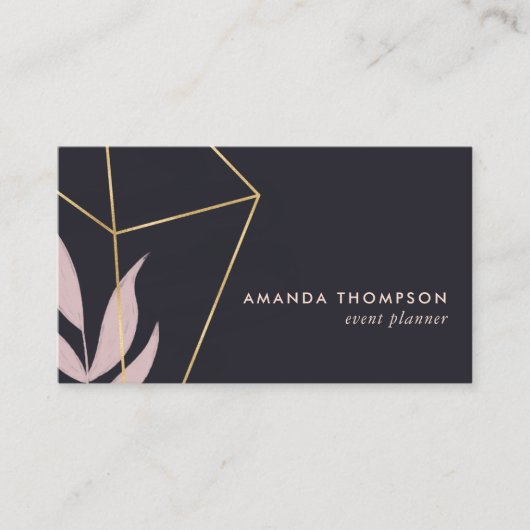 Trendy Geometric Brush Strokes Collage Business Ca Visitenkarte (Vorderseite)