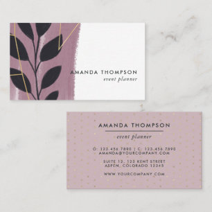 Trendy Geometric Brush Strokes Collage Business Ca Visitenkarte