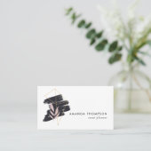 Trendy Geometric Brush Strokes Collage Visitenkarte (Stehend Vorderseite)