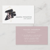 Trendy Geometric Brush Strokes Collage Visitenkarte (Vorne/Hinten)