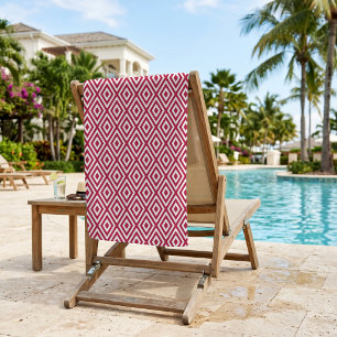 Trendy Geometric Crimson Strandtuch