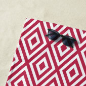 Trendy Geometric Crimson Strandtuch (Beispiel)