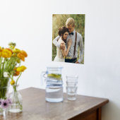 Trendy Geometric Frame Mit Monogramm Foliendrucke (Ablage(Küche))