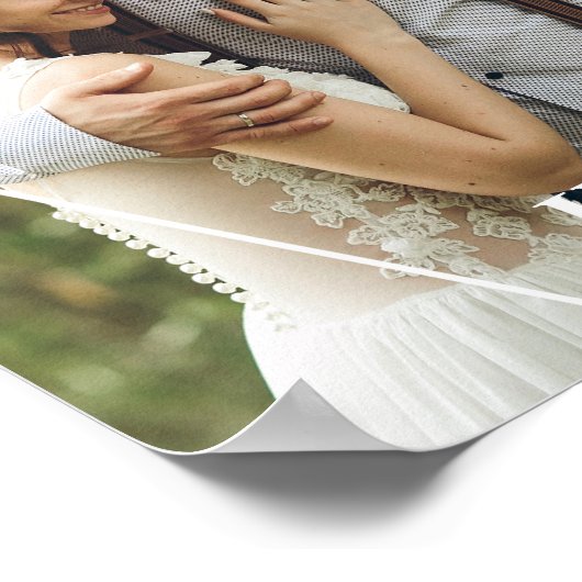 Trendy Geometric Frame und Monogram Poster (Ecke)