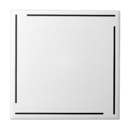 Trendy geometric Minimalistisch Black and White Fliese