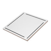 Trendy geometric Minimalistisch Black and White Fliese (Seite)