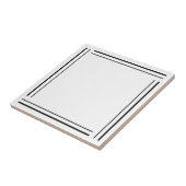 Trendy Geometric Minimalistisch Black und White Fliese (Seite)