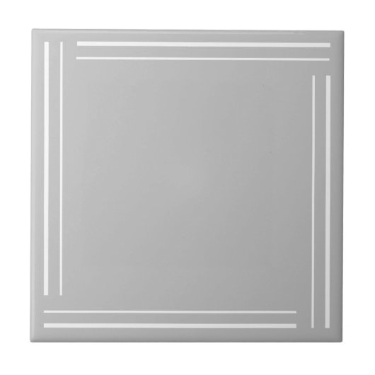 Trendy Geometric Minimalistisch Grau Fliese (Vorderseite)