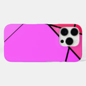 Trendy Geometric Muster in Rosa und Rot Case-Mate iPhone Hülle (Rückseite (Horizontal))