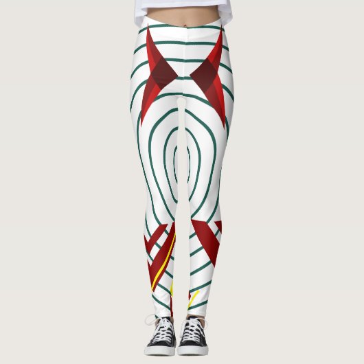 Trendy Geometric Outfit Leggings (Vorderseite)