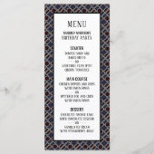 Trendy Geometric Pattern, Modern Birthday Menu Menükarte (Vorderseite)
