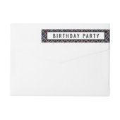 Trendy Geometric Pattern, Modern Birthday Party (Rückseite)