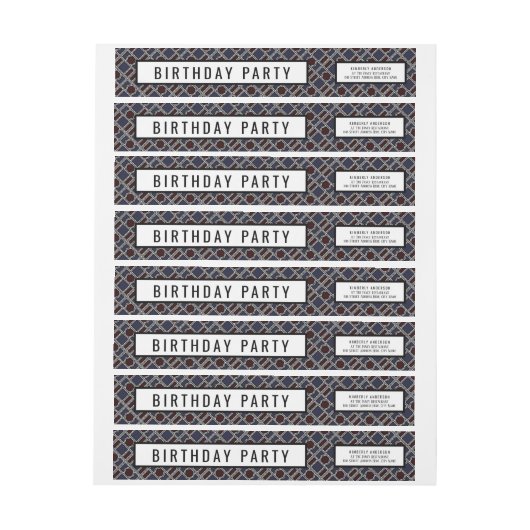 Trendy Geometric Pattern, Modern Birthday Party (Bogen)