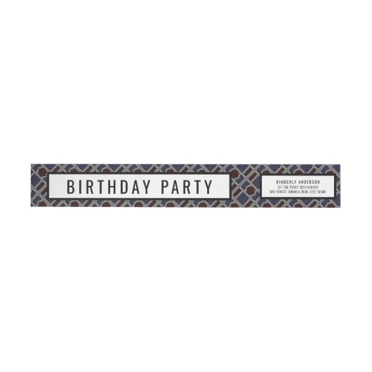 Trendy Geometric Pattern, Modern Birthday Party (Person)