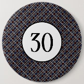 Trendy Geometric Pattern, Modern Birthday Party Button (Vorderseite)