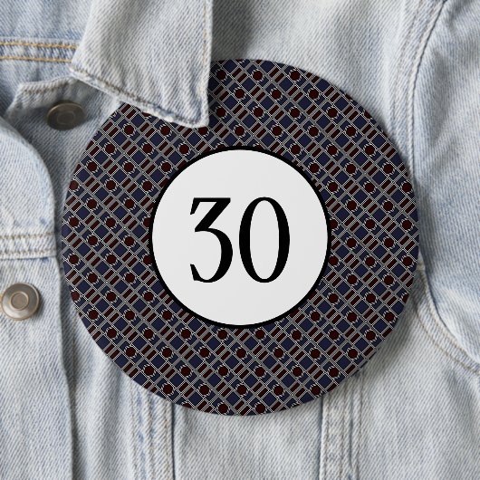 Trendy Geometric Pattern, Modern Birthday Party Button (Beispiel)