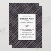 Trendy Geometric Pattern, Modern Birthday Party Einladung (Vorne/Hinten)