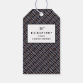 Trendy Geometric Pattern, Modern Birthday Party Geschenkanhänger (Vorderseite)