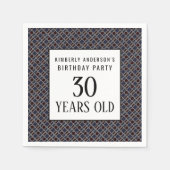 Trendy Geometric Pattern, Modern Birthday Party Serviette (Vorderseite)