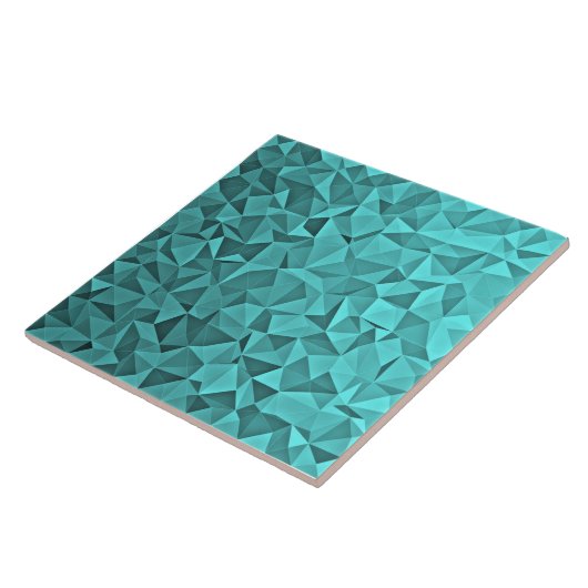 Trendy Geometric Triangle Mosaik Türkis Tile Fliese (Seite)