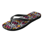 Trendy geometrisch farbige Blöcke Badesandalen (Schrägansicht)