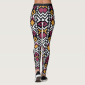 Trendy geometrisch farbige Blöcke Leggings (Rückseite)