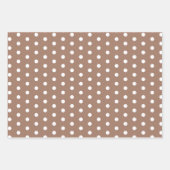 Trendy Gepunktet Mocha Mousse #A47B67 Geschenkpapier Set (Vorderseite 3)