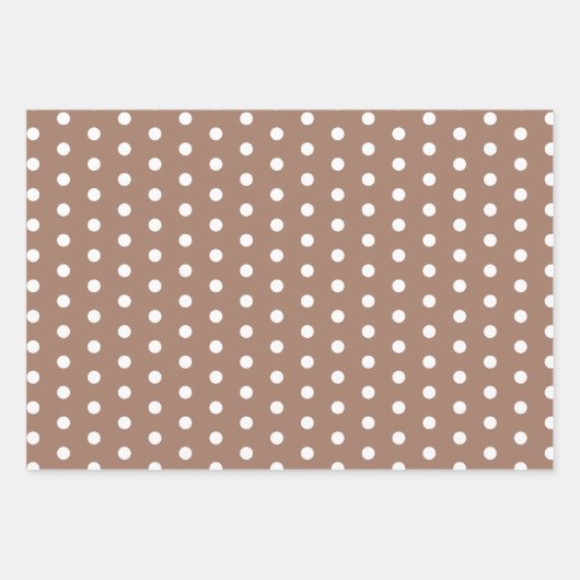 Trendy Gepunktet Mocha Mousse #A47B67 Geschenkpapier Set (Vorderseite 3)