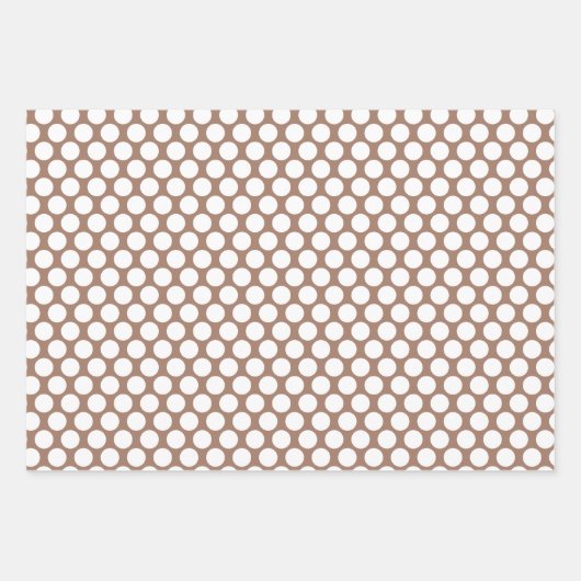 Trendy Gepunktet Mocha Mousse #A47B67 Geschenkpapier Set (Vorderseite 2)