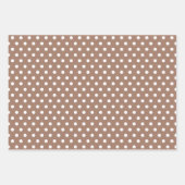Trendy Gepunktet Mocha Mousse #A47B67 Geschenkpapier Set (Vorderseite)