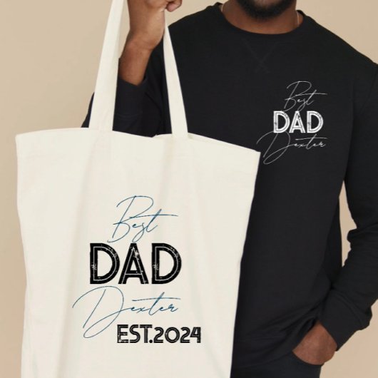Trendy Geschenk für Vater Personalisiert Name Einz Tragetasche