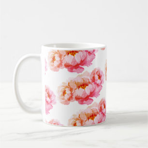 Trendy gestaltete Rose-Blumen-Tasse Kaffeetasse