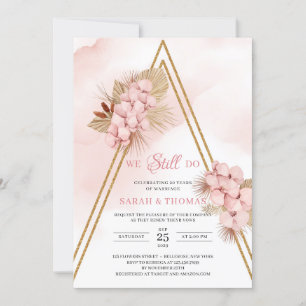 Trendy getrocknete Palme Blush Rosa Orchidee Wir m Einladung