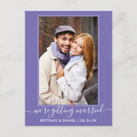 Trendy Getting Married Periwinkle Save the Date