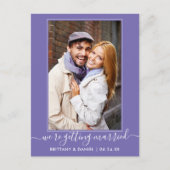 Trendy Getting Married Periwinkle Save the Date Postkarte (Vorderseite)