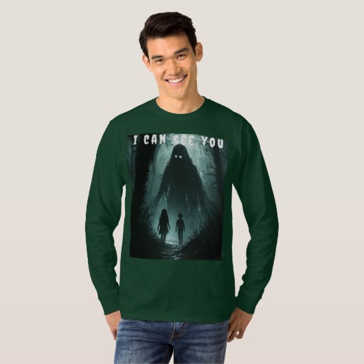 Trendy Ghost Design T - Shirt - Ideal für Spooky (Vorne ganz)